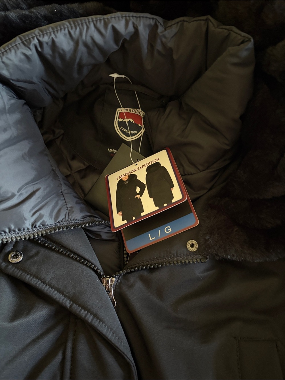 Madison Water-Resistant Long Parka with Faux Fur Trim - Picture 2 of 5